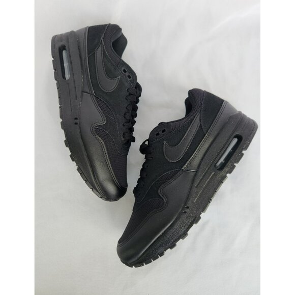 7Y | 8.5 WOMEN'S NIKE AIR MAX 1 ESS ALL TRIPLE BLACK FZ5808-006 RUNNING SNEAKERS - Picture 1 of 10